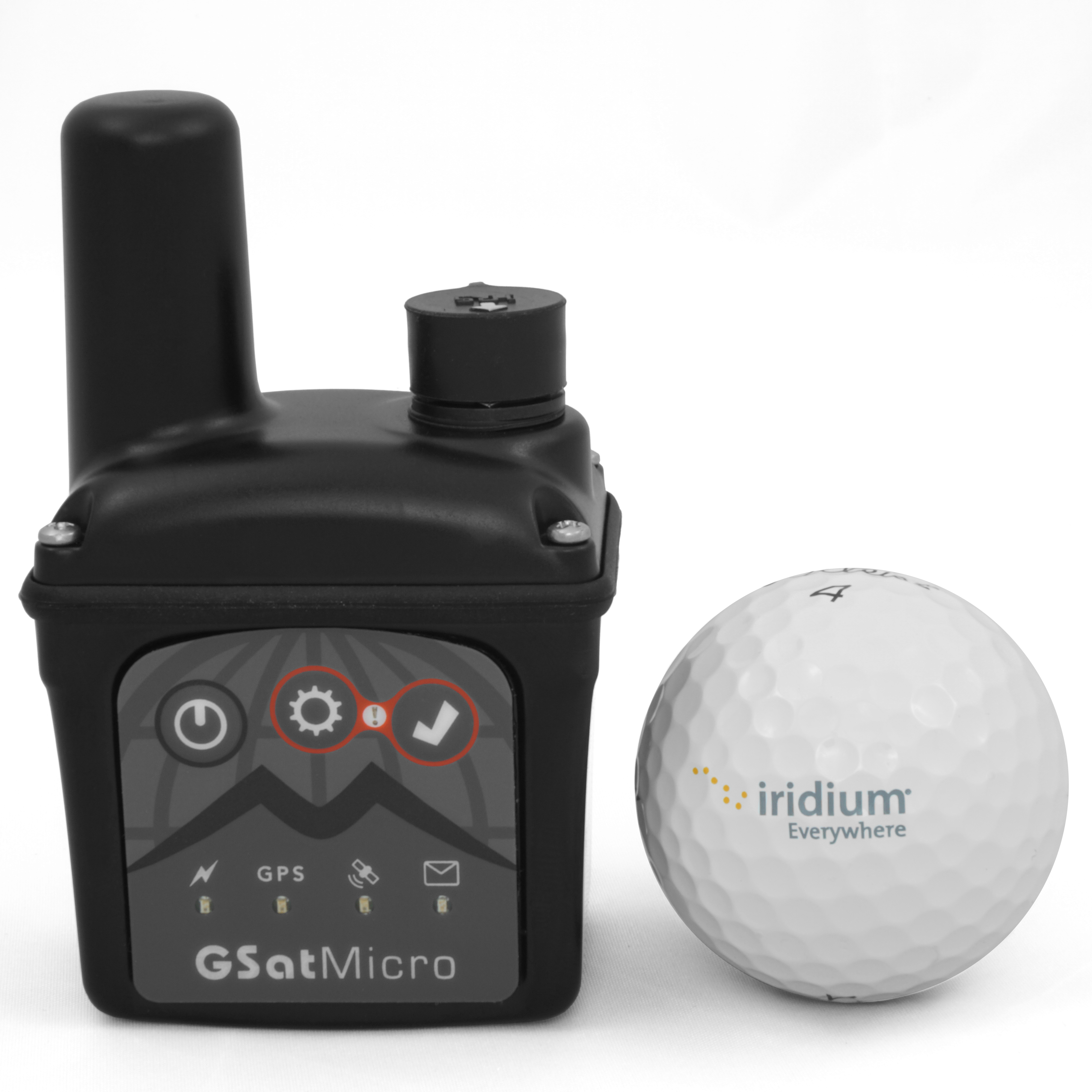 GSatMicro - Size comparison with golfball